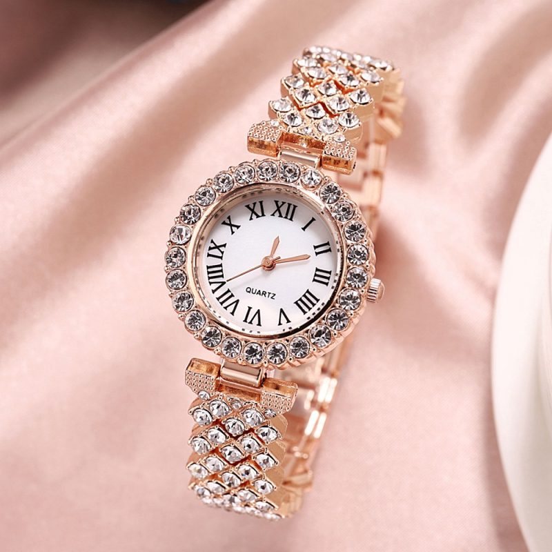 Rhinestone Quartz Wrist Watch for women - Image 4