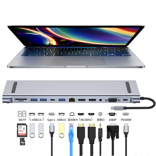 11 In 1 Type C Hub for Laptops & Tablets