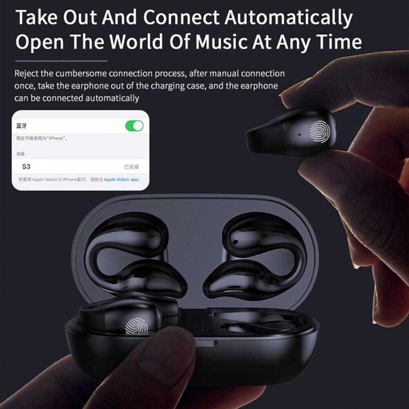 TWS Bone Conduction Wireless Earclip Earbuds - Image 3